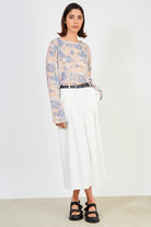 Ivory side pocket belted skirt_3