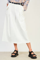 Ivory side pocket belted skirt_1