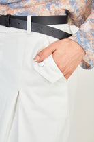 Ivory side pocket belted skirt_4