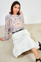 Ivory side pocket belted skirt_5