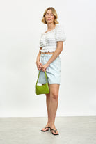 Ivory textured puff off shoulder top_4