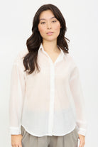 Ivory textured semi sheer shirt_1