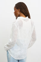 Ivory textured sheer shirt blouse_2