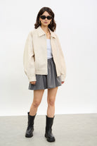 Ivory vegan leather bomber jacket_6