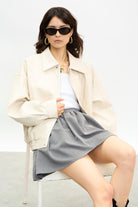 Ivory vegan leather bomber jacket_5