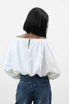 Ivory wide neck balloon sleeve blouse_2