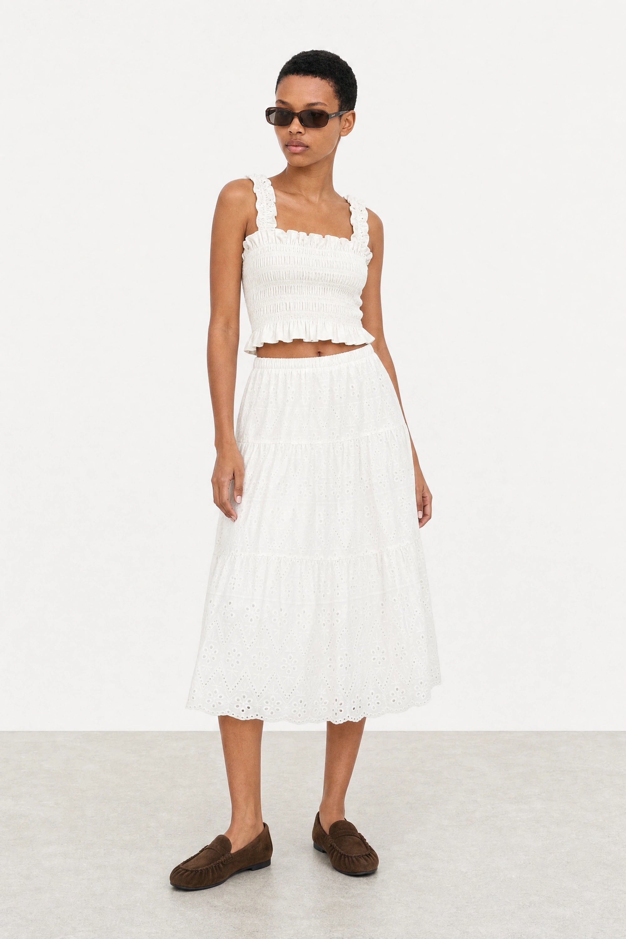 Ivory eyelet tiered skirt_4