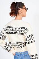 Ivory and black abstract diamond stripe jumper_2