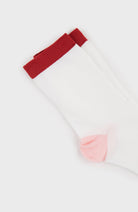 Ivory and pink colourblock socks_3
