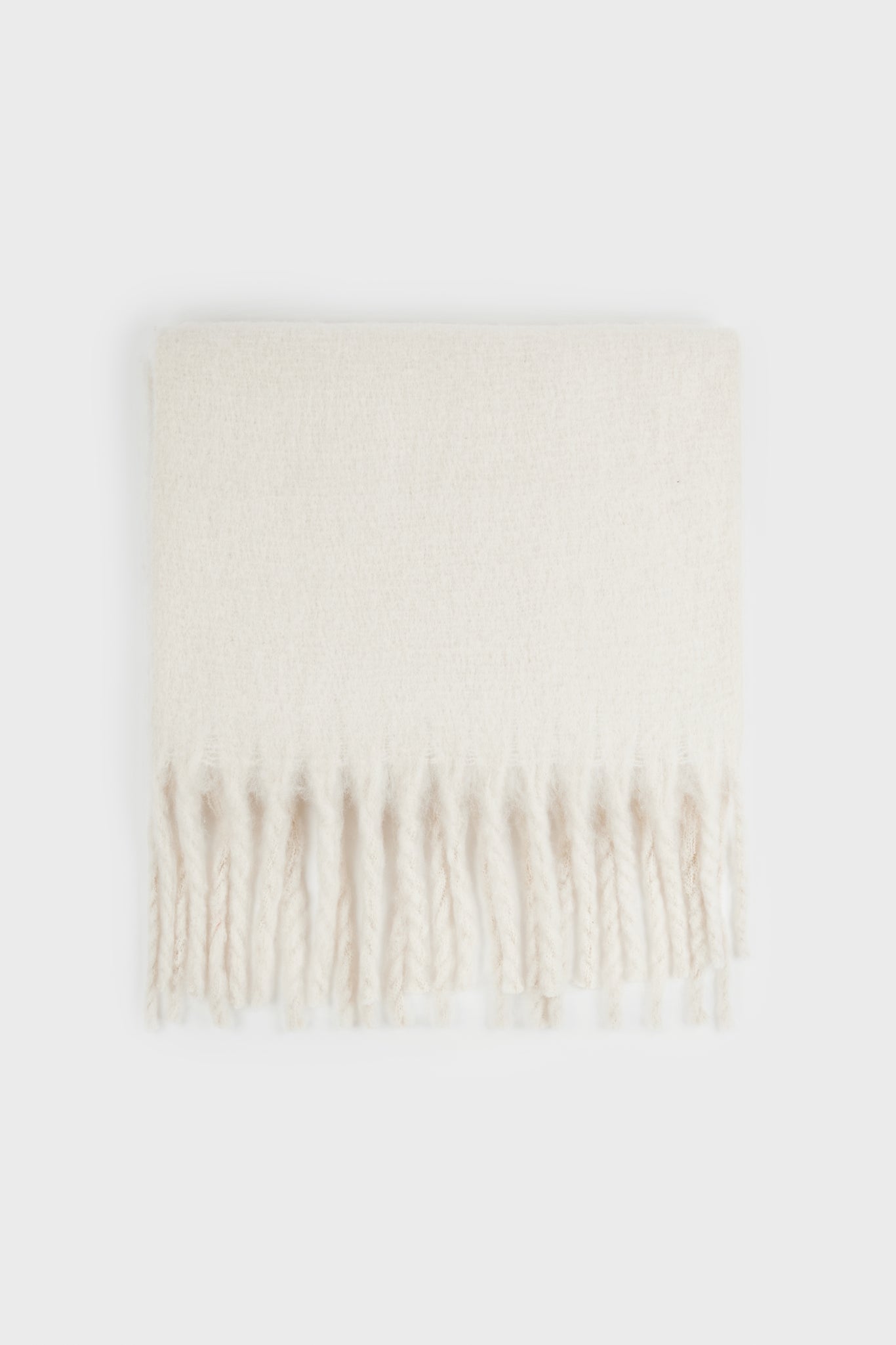 Ivory wide fuzzy thick scarf_1