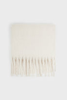 Ivory wide fuzzy thick scarf_1