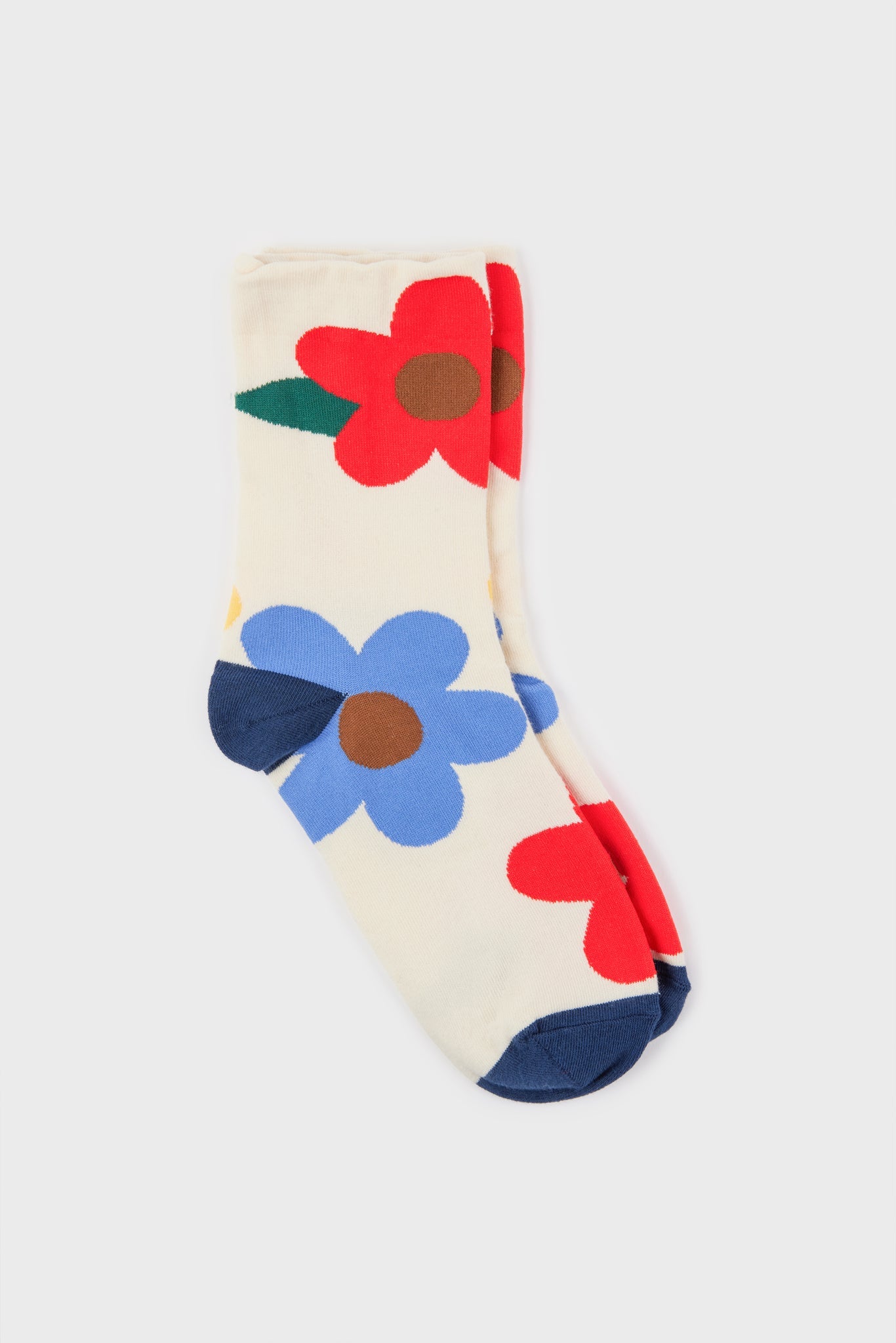 Giant graphic flower socks - Set of 3