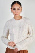 Ivory rainbow fleck ribbed jumper_1