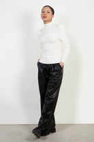 Ivory ribbed puff sleeve knit top_3