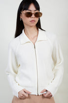 Ivory ribbed zip collar cardigan_1