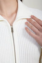 Ivory ribbed zip collar cardigan_4