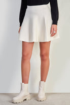 Ivory shaped knit mini skirt_1