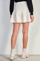 Ivory shaped knit mini skirt_3