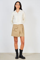 Ivory smooth wide collar double zip cardigan_3