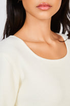 Ivory square neck knit top_4