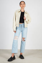 Ivory vegan leather zip up jacket_4