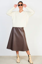 Ivory wool blend v neck jumper_4