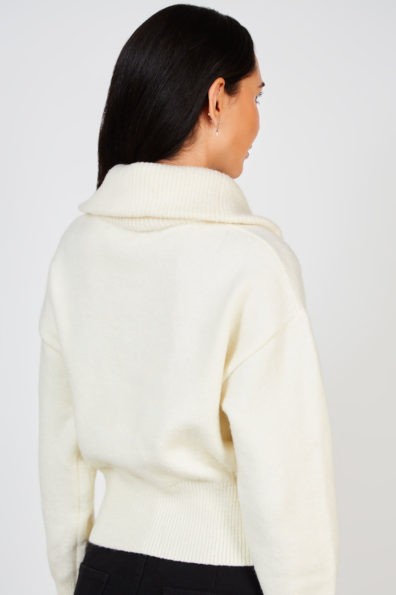 Ivory zip neck collared jumper_2