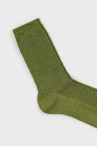 Khaki modal blend ribbed socks_2