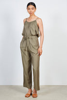 Khaki silky trousers_4