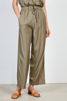 Khaki silky trousers_2