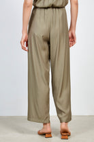 Khaki silky trousers_3