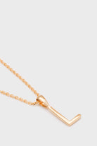 Charm necklace - Gold name initial letter 'L'_2