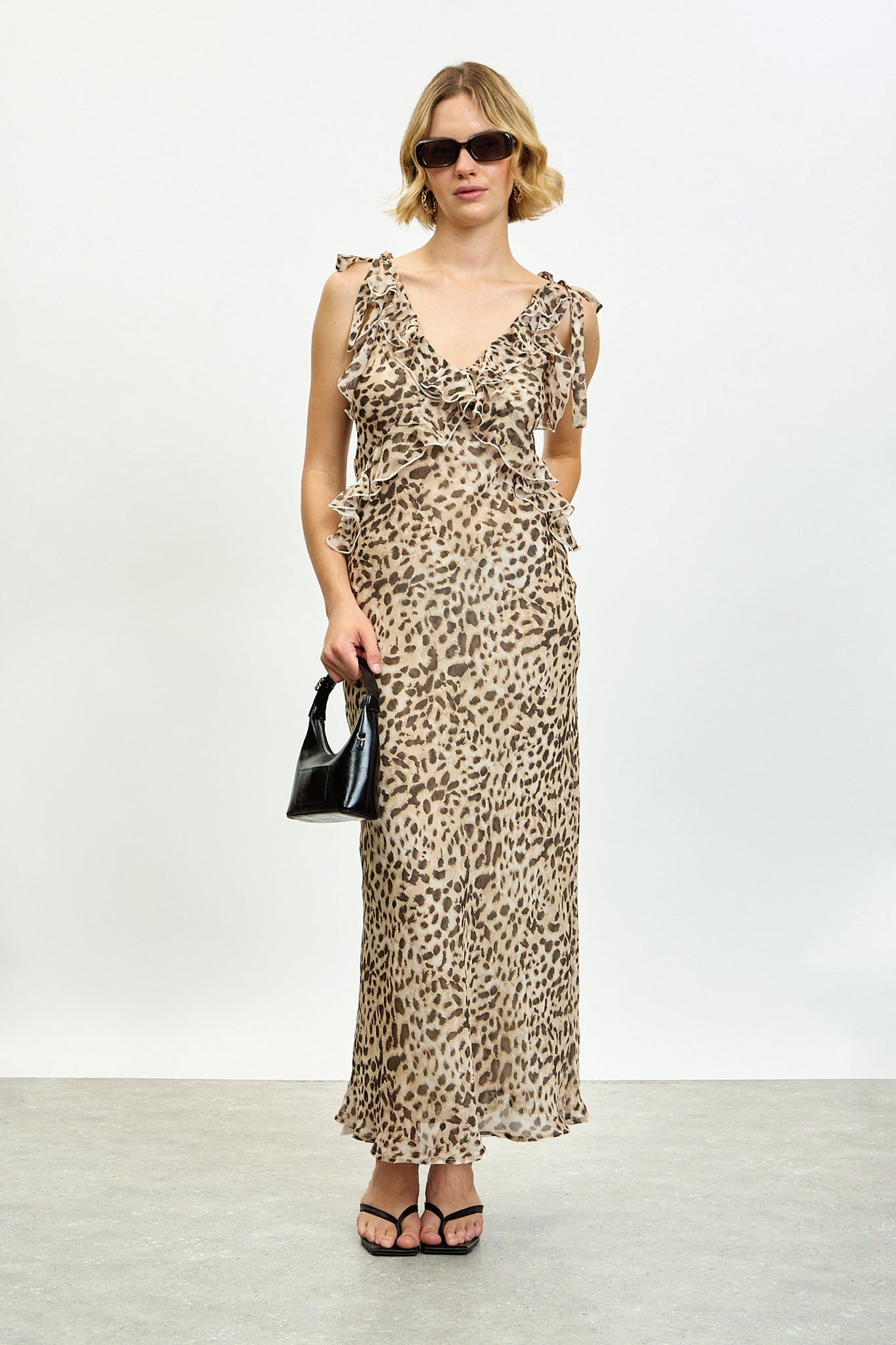 Leopard print cascading ruffle dress_1