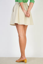 Light beige button front skirt_2