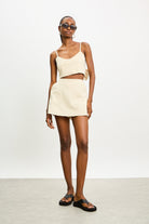 Light beige giant tie back tank_4