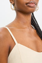 Light beige giant tie back tank_3