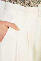 Light beige tailored belted trousers_3