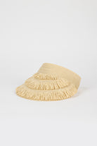 Light beige tiered straw sun visor_2