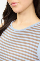 Light blue and brown striped knit vest_3