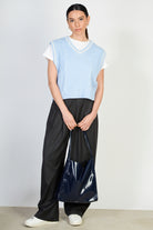 Light blue and ivory varsity trim sweater vest_4