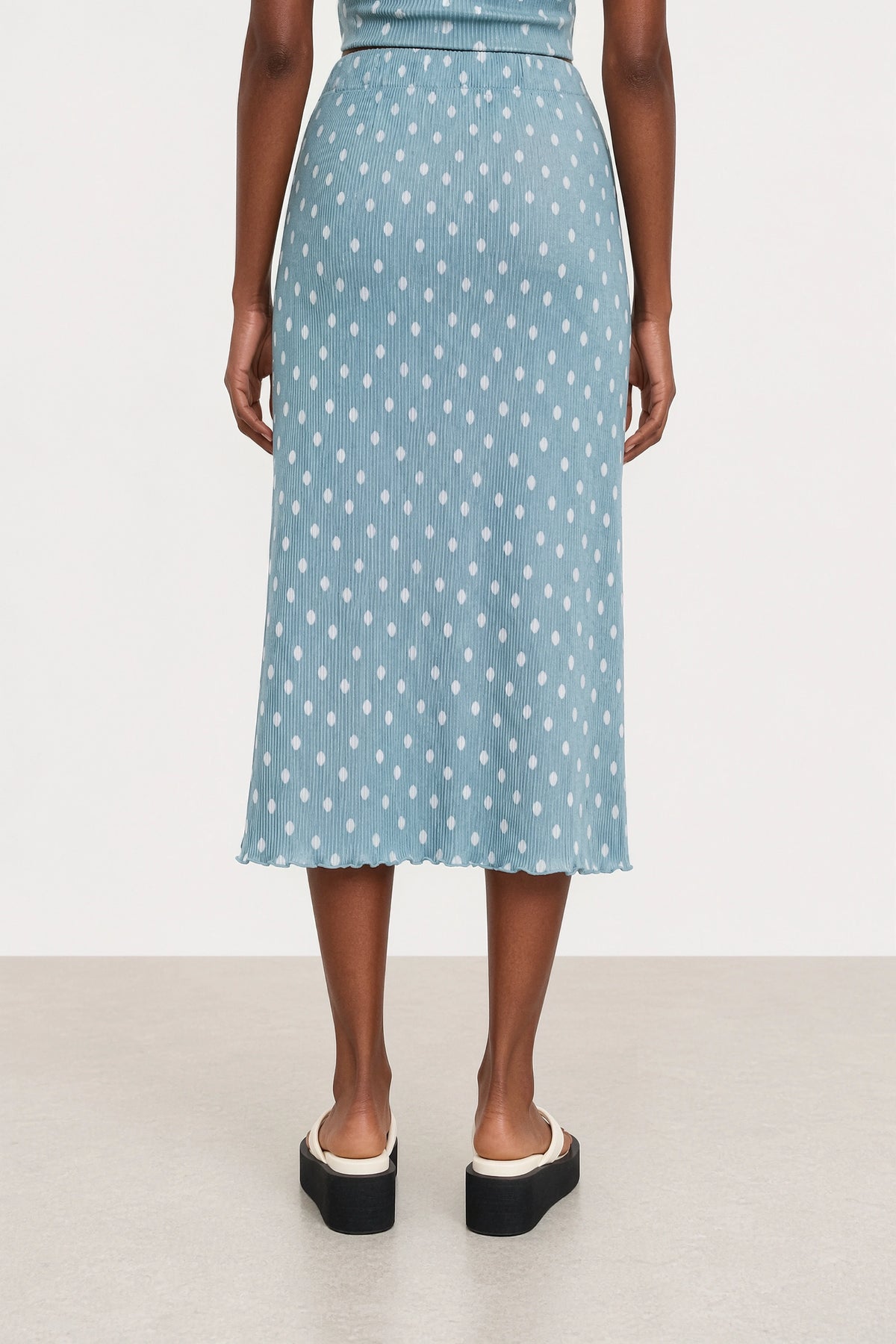Light blue and white polka dot ribbed skirt_2