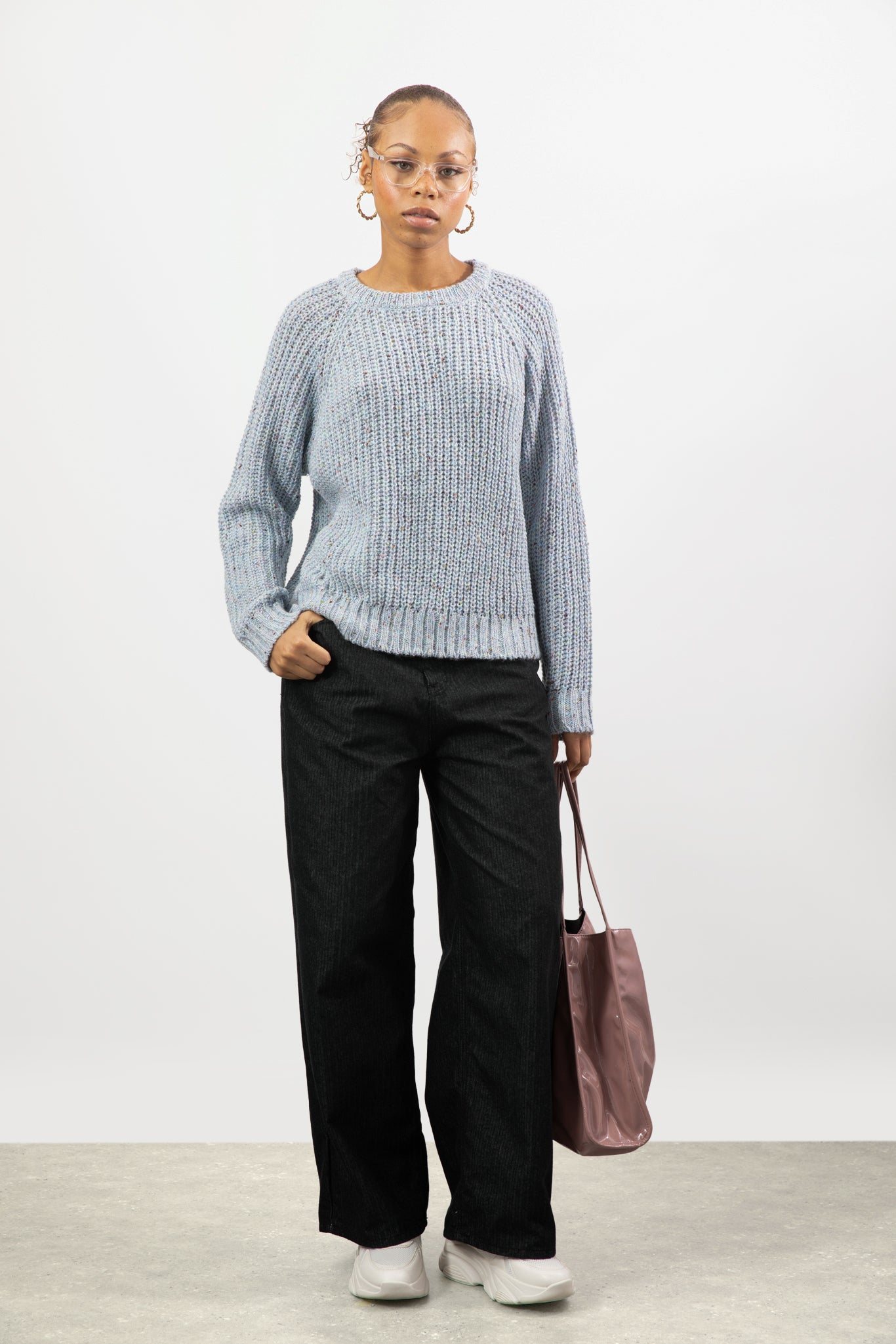 Light blue rainbow knit raglan jumper_3