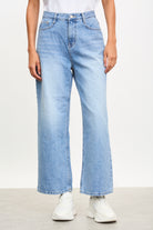 Light blue relaxed straight leg jeans_2