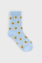 Sheer daisy smiley face socks - Set of 4