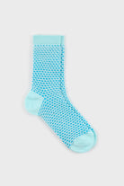 Light blue two tone waffle socks_3