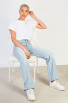 Light blue washed slim side seam jeans_5