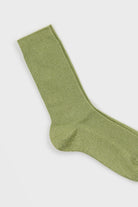 Light green modal blend ribbed socks_2
