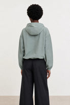 Light grey box textured hooded windbreaker_2