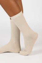 Light beige rainbow fleck ribbed socks_3