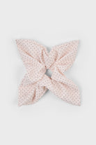 Light pink tiny polka dot square scrunchie_1